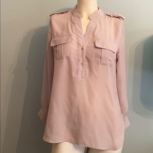 EUC Tobi Tan Chiffon Blouse